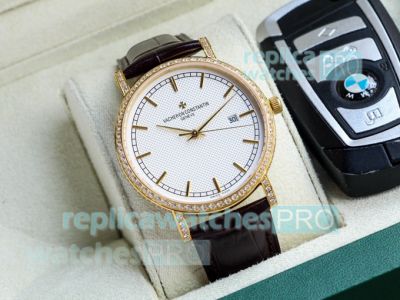 Swiss Copy Vacheron Constaintin Patrimony Watch Diamond Bezel